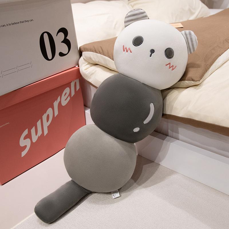 Creative cute candied gourd plush toy girl sleeping animal expression leg throw pillow children's doll