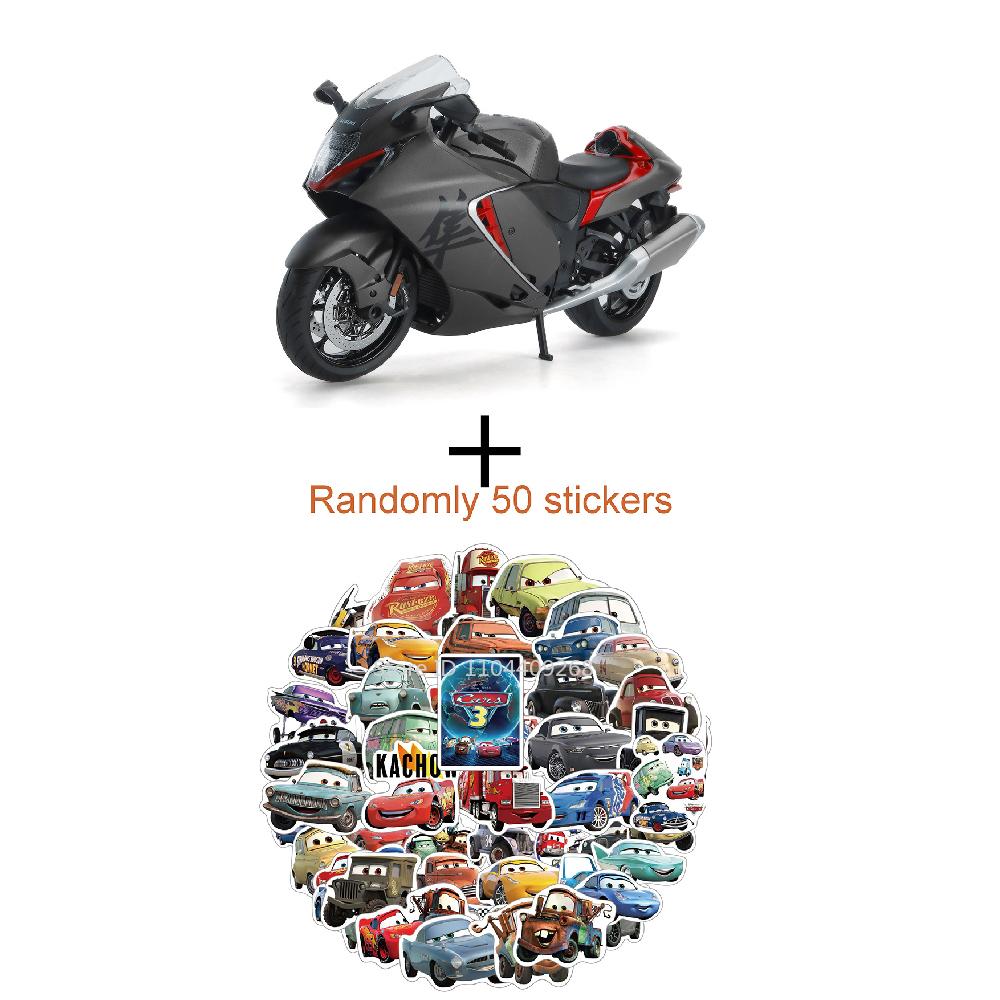 Scale 1:9 SUZUKI HAYABUSA Motorcycle Model Toy Alloy Body Linkage Steering Shock Absorption Motor Models Collection Gifts Boy