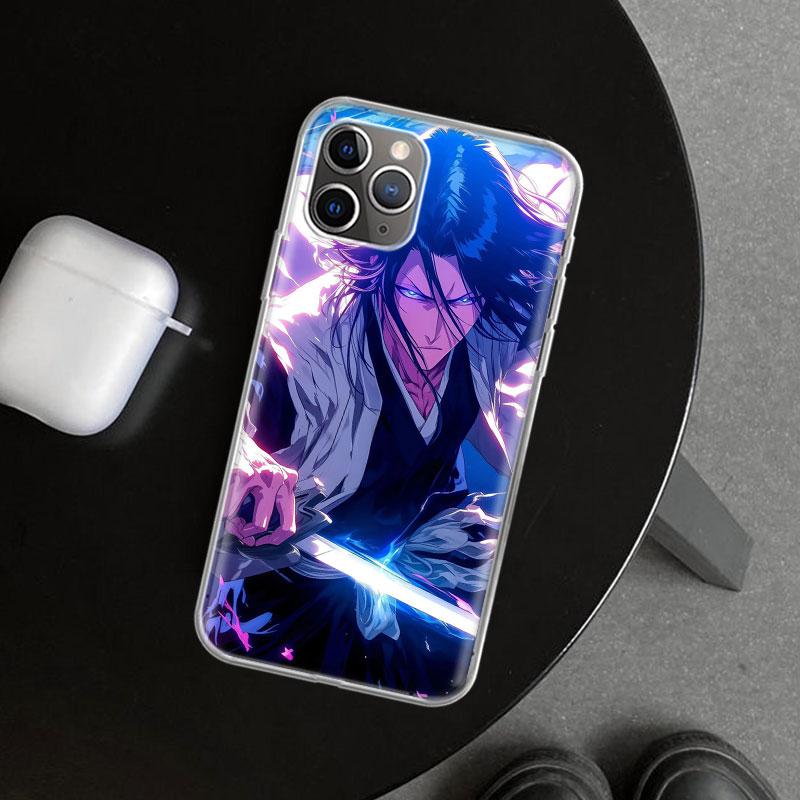 Bleach Kuchiki Byakuya Phone Case Cover for iPhone 11 12 13 Mini 14 15 Plus 16 Pro Max 17 Air 7 8 + SE Art Customized Fundas 11