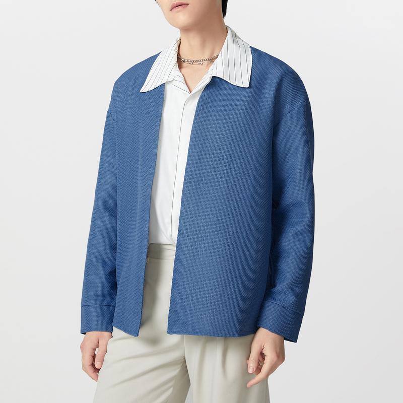 Women Men Couple Long Sleeve Solid Color Casual Open Front Coat Cardigan