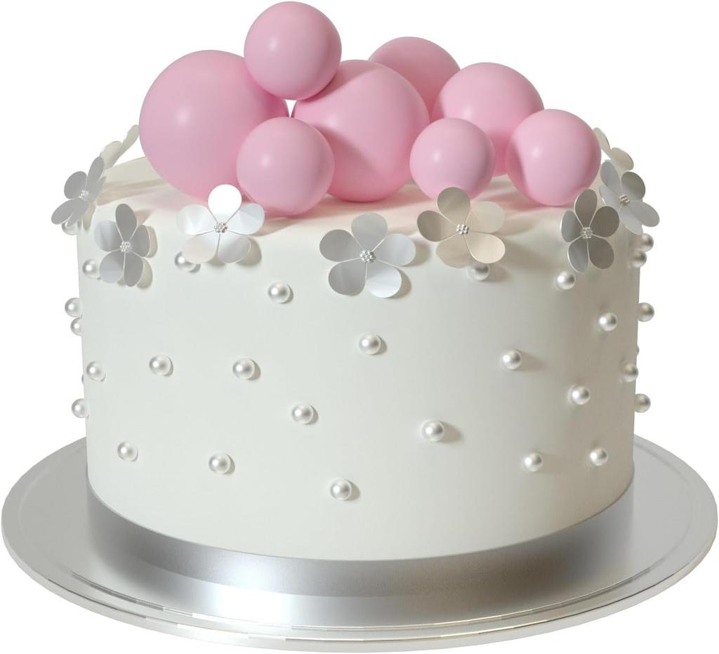 20 Pcs Ball Cake Topper Decorations Mini Balloons cake Topper Sticks Decorations for Wedding Birthday Cake Decorations