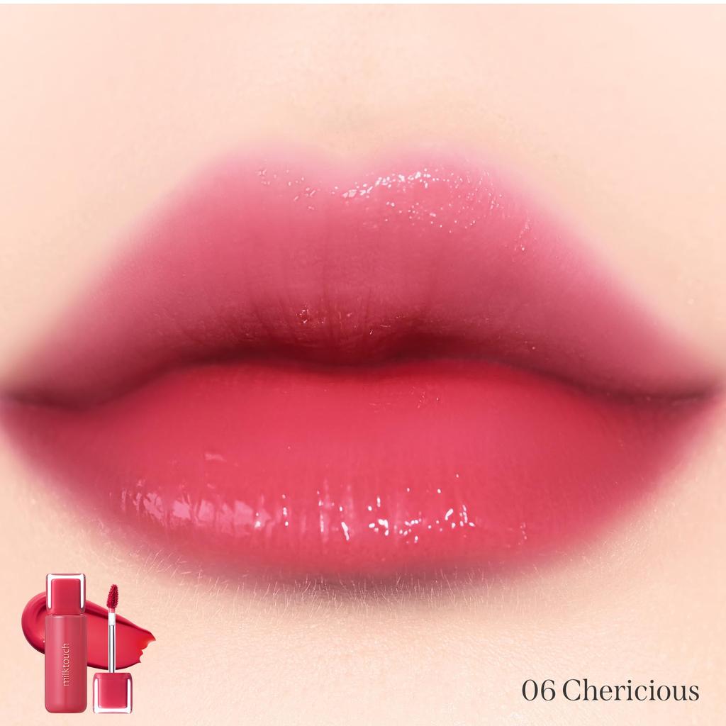 Milk Touch Jelly Fit Tinted Glow Tint 06 Chericious High Color (Korean Cosmetics) - Long-lasting Shine, Payoff.