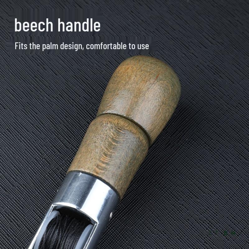 Hand-Stitched Cowhide Leather Sewing Tool Kit: Needle, Awl, Punch for Shoe Repair and Binding