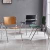 Vintage Dining Chairs,Solid Wood Stainless Steel Milk Tea Coffee Shop,Backrest Chairs,Living Room Stool Furniture Customized