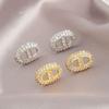 Full Rhinestone Pig Nose Stud Earrings For Women Elegant Versatile Fashion Jewelry