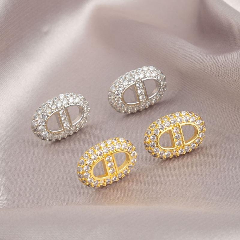 Full Rhinestone Pig Nose Stud Earrings For Women Elegant Versatile Fashion Jewelry
