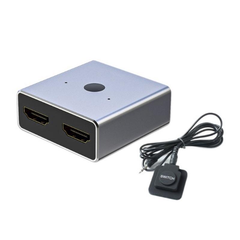 Metal 4K60Hz For HDTV Switcher With Intelligent Chip 2 Way Auto Signal Switching for Gaming Consoles