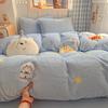 Winter Plush Velvet Bedding Set: Flannel Fleece Sheets & Teddy Duvet Cover