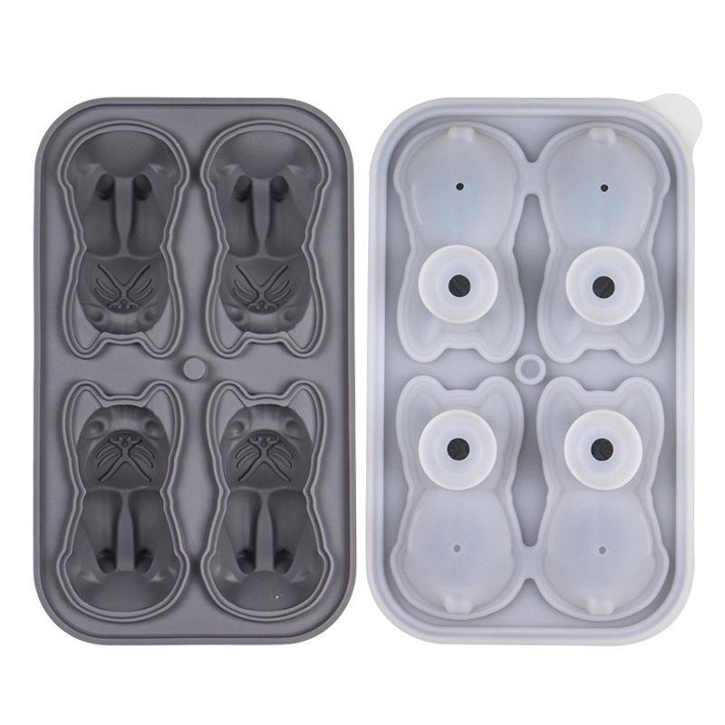 Penguin, French Bulldog, and Alpaca Silicone Ice Cube Mold for Drinks