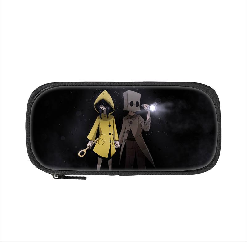 Little Nightmares Pencil Case, Large Capacity, Lightweight, Cartoon Print, New School Style for Male and Female Students