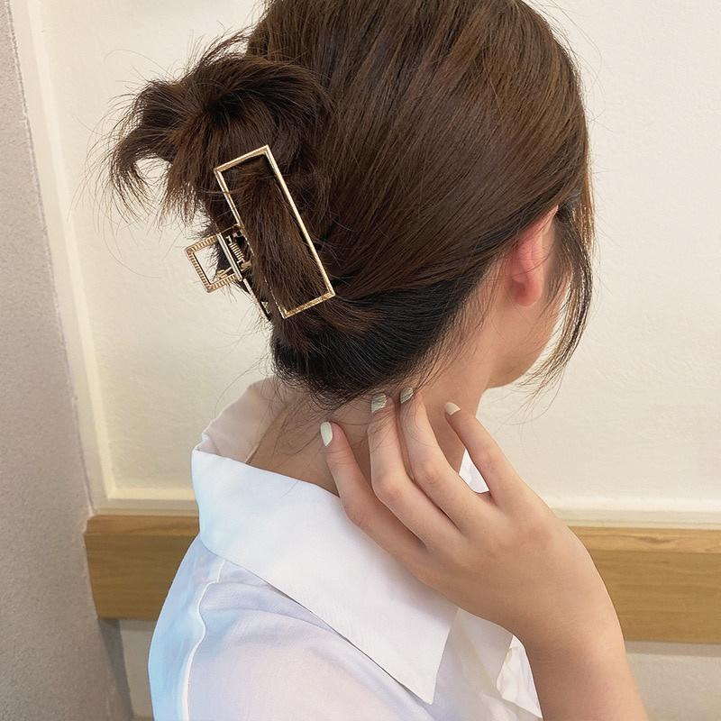 Minimalist Style Geometric Metal Catch Clip Ponytail Clip Women Bath Hair Clips Hair Accessories