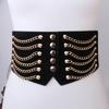 Stretchy Elastic Slimming Body Waist Belts Punk Style Women's Cummerbunds  Versatile Dress