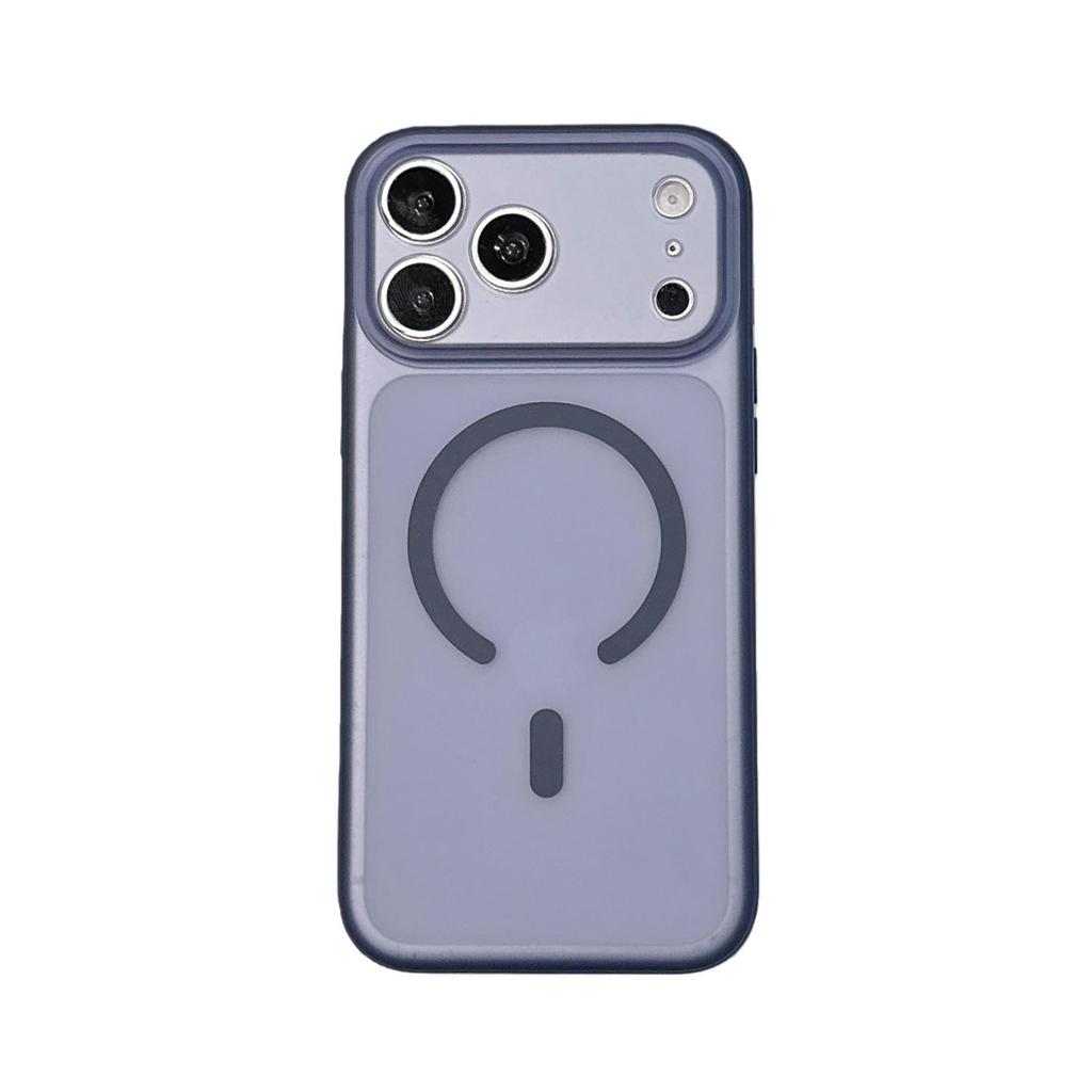 Frosted Magnetic AI Button Case for Apple 17romax, Skin Feel, Large Window, 16Pro Leather Texture