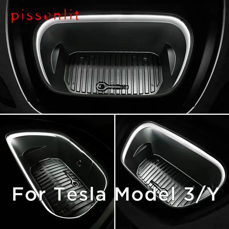 

Для Tesla Model 3 Model Y Model SX Передний капот, окружающее освещение багажника, атмосферная лампа, неоновая RGB-полоса освещения, управление через Bluetooth-приложение 21-23 models 3 Y белый