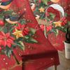 Christmas Winter Plants Flowers Sheer Curtains for Living Room Decoration Window Curtains Kitchen Tulle Voile Curtains