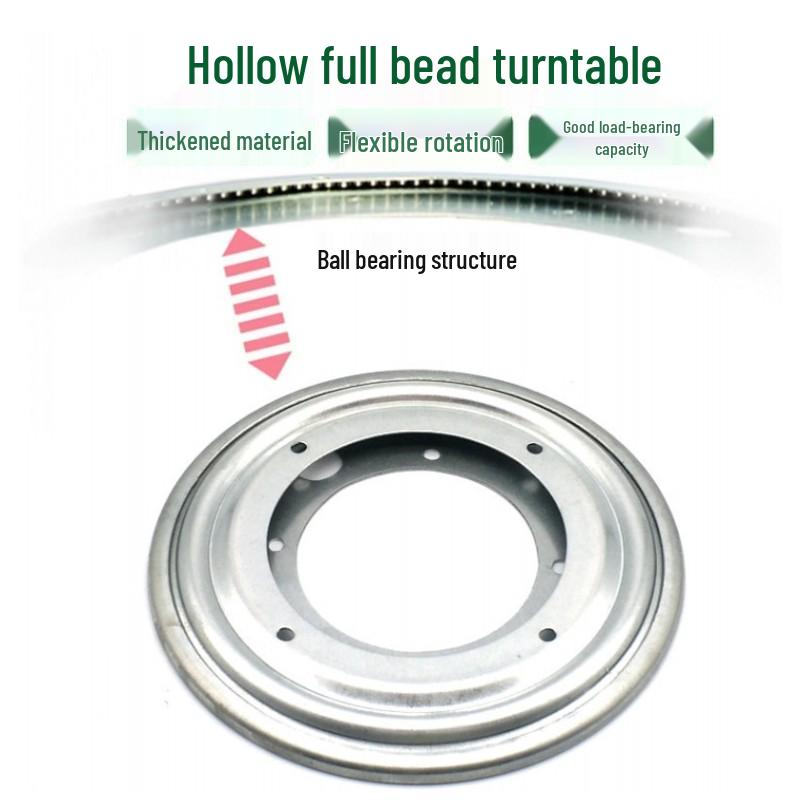 3-12 Inch Universal Black Iron Rotating Base with Full Ball Bearings for Furniture, TV Cabinets, and Bookshelves