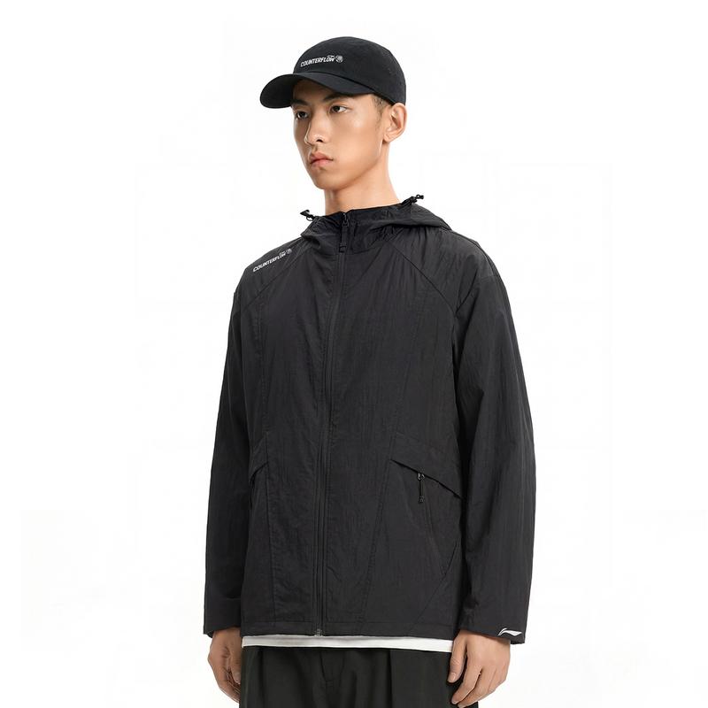 Li Ning Outdoor CF Wasserabweisend Einfach Lässig Bequem Mode Vielseitig Sonnenschutz Jacke Herren Jacken AFDW215-3