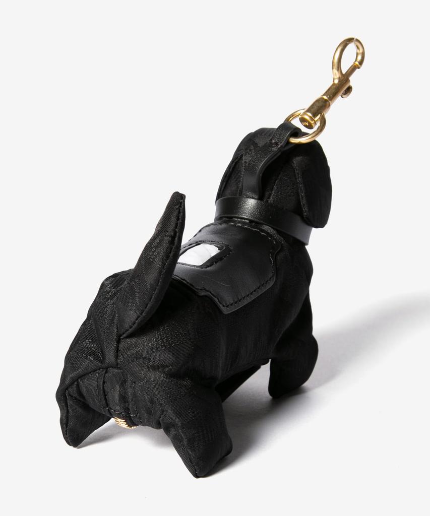 Anya Hindmarch Bag Charm 5050925 Charm Dog Poo Bag in AH Logo Nylon with One Size Calf, Women's, Black, [Used]