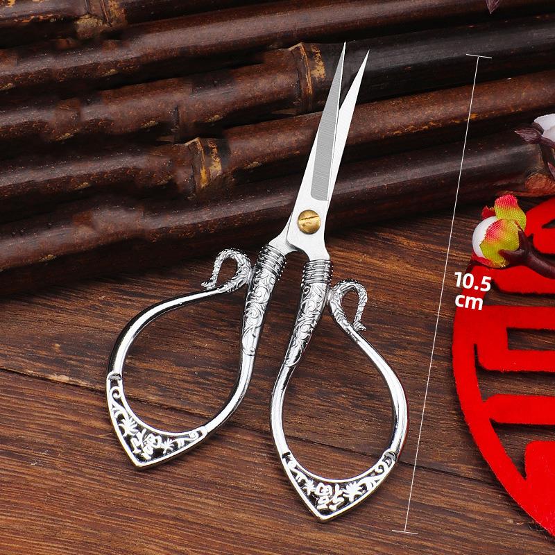Tailor'S Scissors Handmade Scissors Stainless Steel/Zinc Alloy Classic Retro Sewing Clipper Paper Cuttings Thread Trimming Head