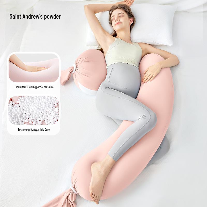 U-Shaped Maternity Pillow: Lumbar and Belly Support for Side Sleepers