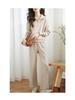 Women's Trendy Autumn Two-Piece Set: Elegant Collared Long-Sleeve Sweatshirt and Casual Pants