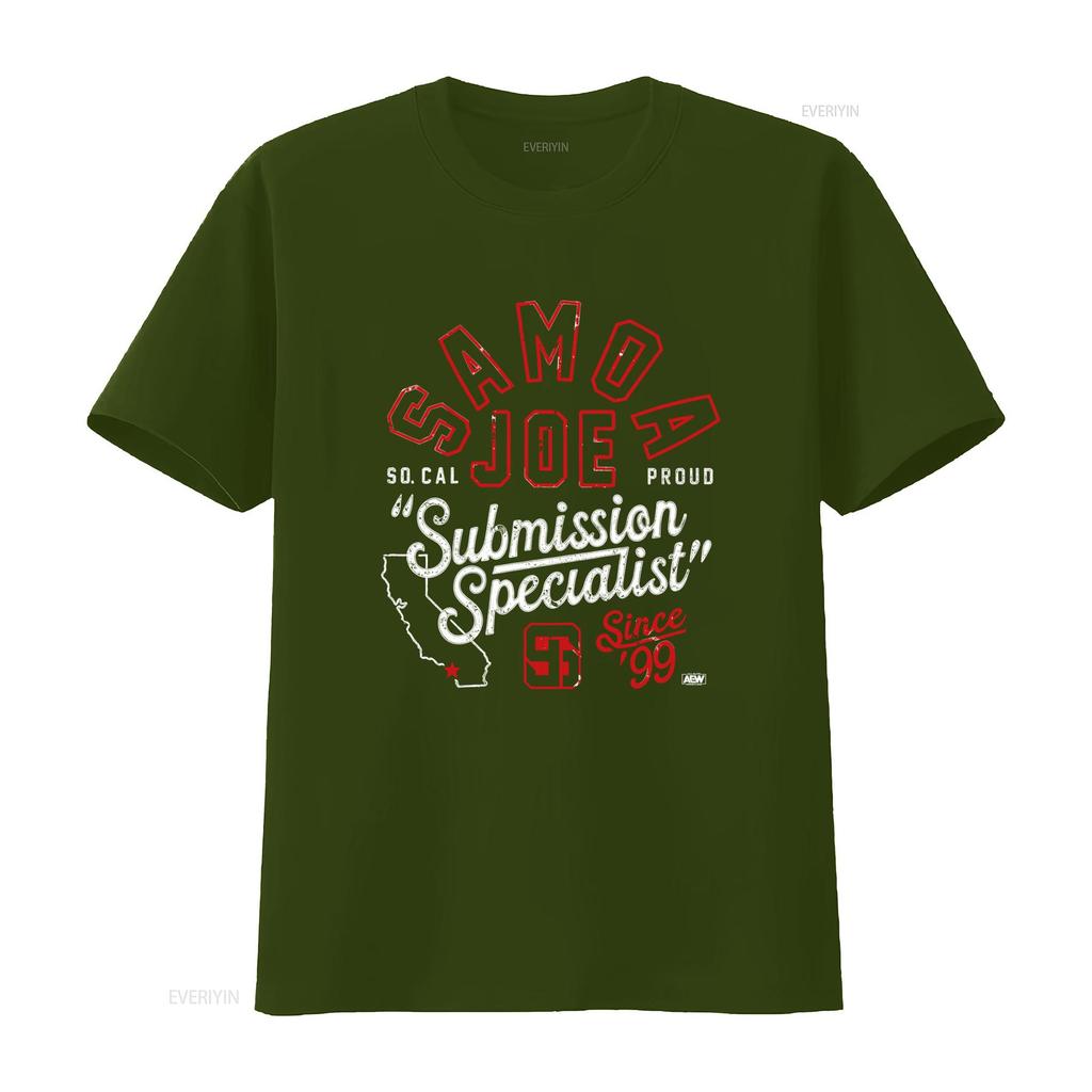 Samoa Joe Submission Specialist T-Shirt AEW Offiziell So Cal Stolz Seit 99 Vintage Gewaschen Atmungsaktives Oberteil Für Den Alltag