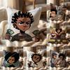 Cartoon A-Boondocks Retro Cushion Cover Multi-Scene Pillow Cover for Home & Car - Reversible, Soft & Durable for Daily Use