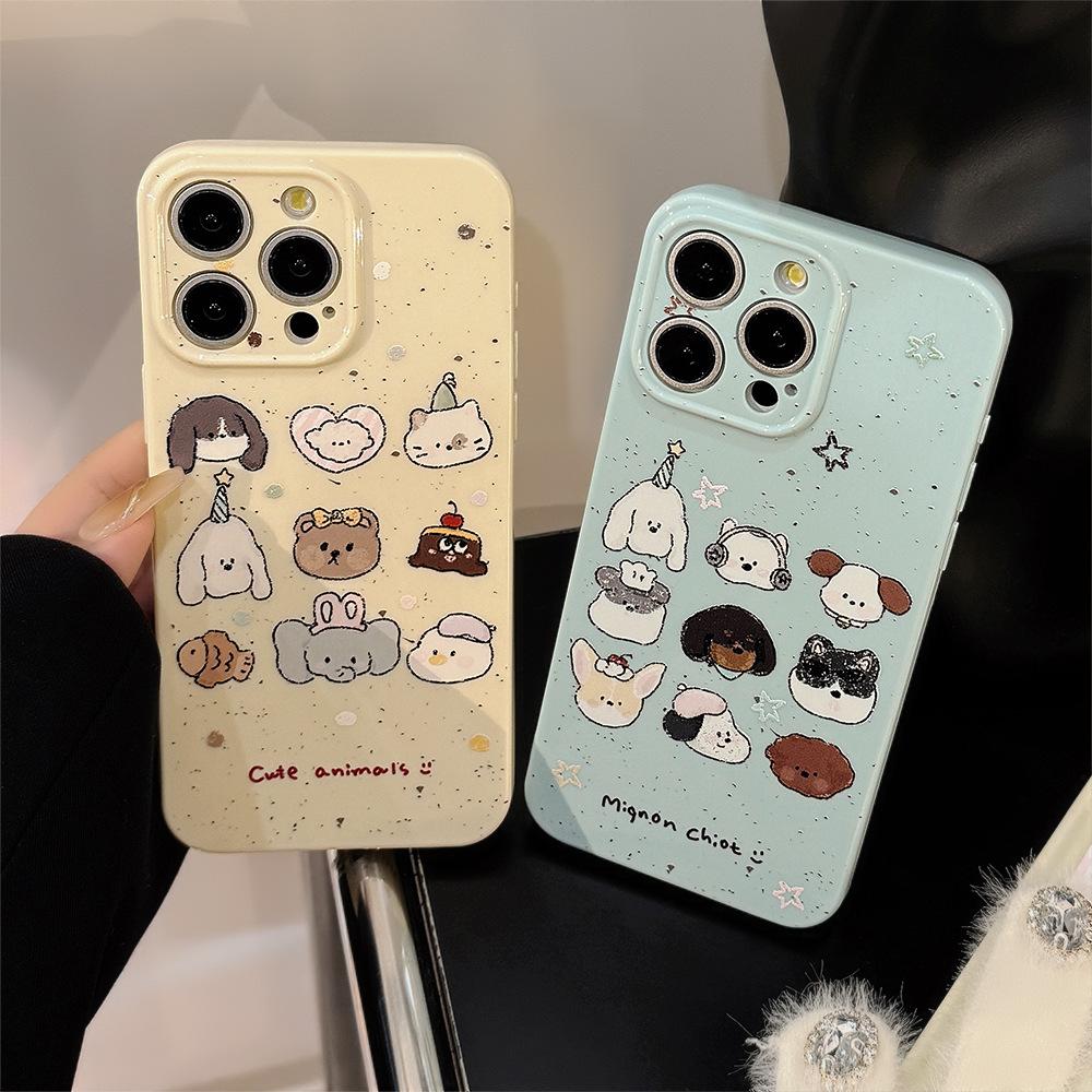 Animal Dessert Party Iphone14 Mobile Phone Case Apple 13promax Niche Cute 16 Silicone 12 Suitable for 15