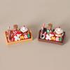 5/6/8Pcs/Set Mini Christmas Gingerbread Man Resin Ornament Set For Desktop Decor Diy Micro Landscape Holiday Decor