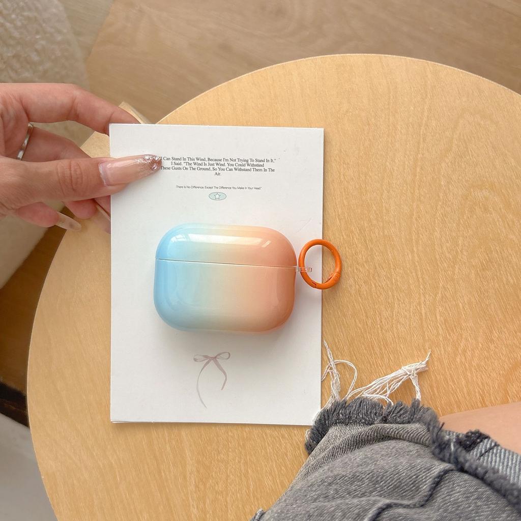 Summer refreshing gradual change color earphone case protective case for AirPods1/1 three or four generations pro1 generation all-inclusive case
