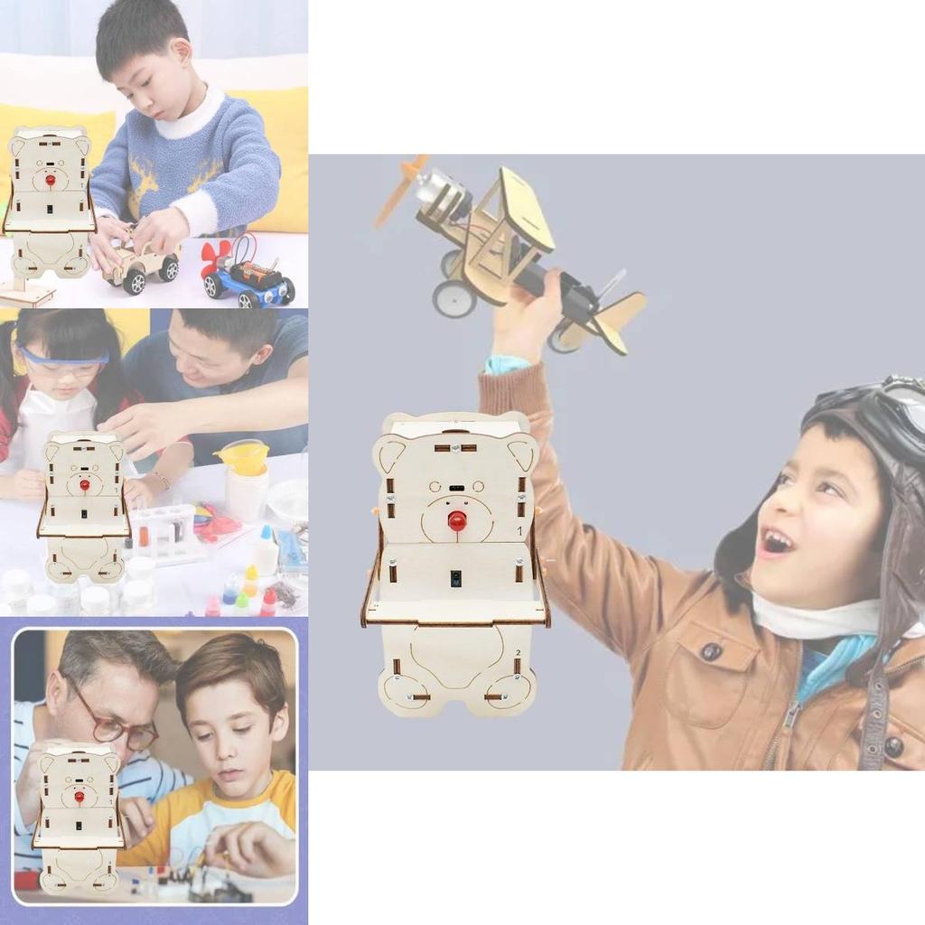 Intelligent Sensing Coin-eating Robot Diy Wood Material Science Experiment Toy For Elementary Students Ha-a03