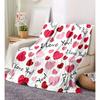 Pink Heart Pattern Flannel Printed Blanket Suitable for All Seasons Suitable for Living Room Office Sofa and Travel 180x250CM
