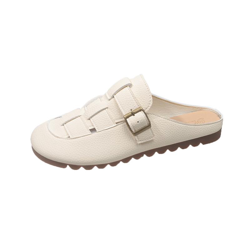 Half Slippers Lazy One Pedal Cool Slippers Summer 2025 New Hollow Bag Head Slippers Women Wear Cool Slippers