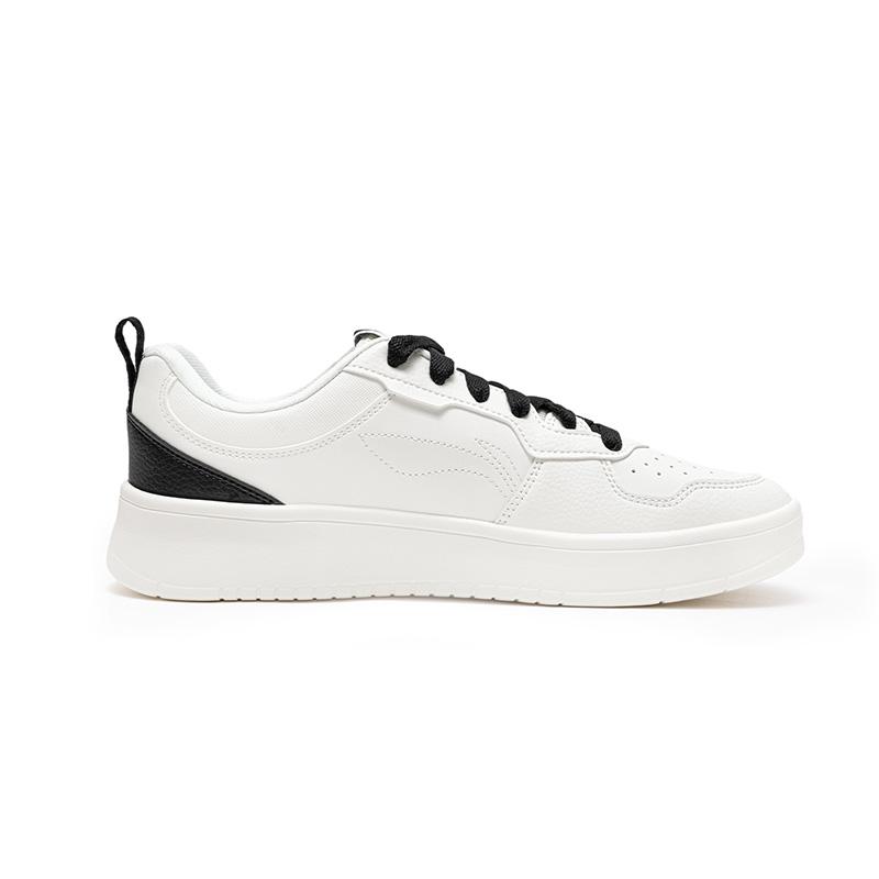 Li Ning First Cloud Abrasion Resistant, Lightweight, And Breathable Low top Skateboard Shoes Men's Beige White Black AGCV189-3