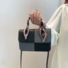 Womens Retro Colorblock Casual Small Square Crossbody Bag For Daily Commute