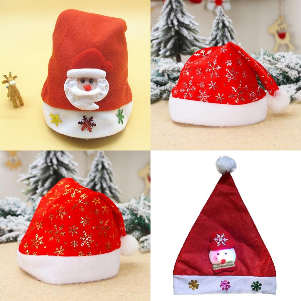 Charming Christmas Led Hat For Adults And Kids Featuring Cartoon Antlers And Velvet Finish