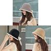Water Bucket Hat Women Summer Sun Protection Straw Sunhat With Short Brim For Beach Vacation