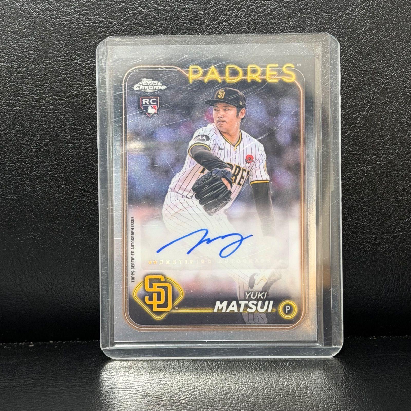 Used 2024 Topps Chrome Hiroki Matsui RC Rookie Autograph Auto Padres