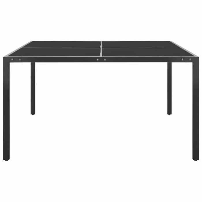 Maison Exclusive - Table de jardin Anthracite 130x130x72 cm Acier et verre