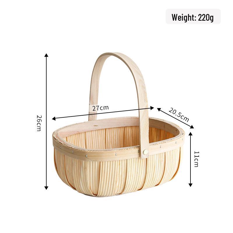 Willow Woven Princess Handbag: Floral Basket, Wedding Gift, and Pastoral Flower Arrangement Souvenir