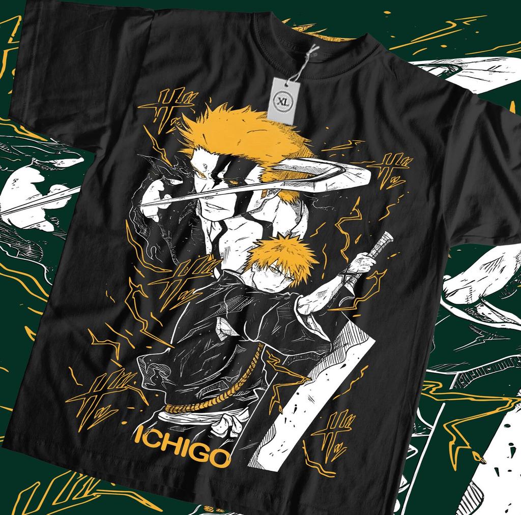 Bleach Ichigo Kurosaki Unisexga New TshirtAnimeUnisexga Shirt Black