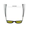 TR Polarized Night Vision Retro Square Sunglasses for Small Faces, High-End Korean Style with UV Protection