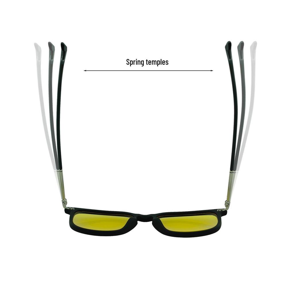 TR Polarized Night Vision Retro Square Sunglasses for Small Faces, High-End Korean Style with UV Protection