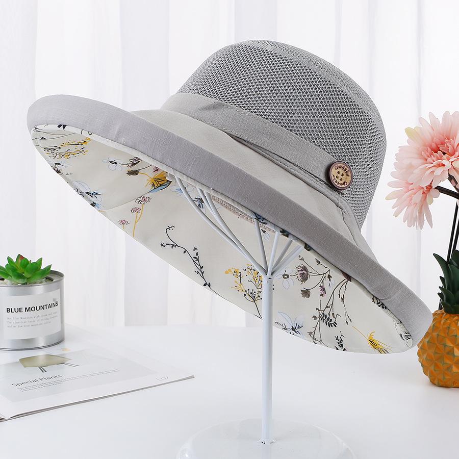 Women's Packable Mesh Sun Hat Summer Beach UV Protection UPF Wide Brim with Chin Strap