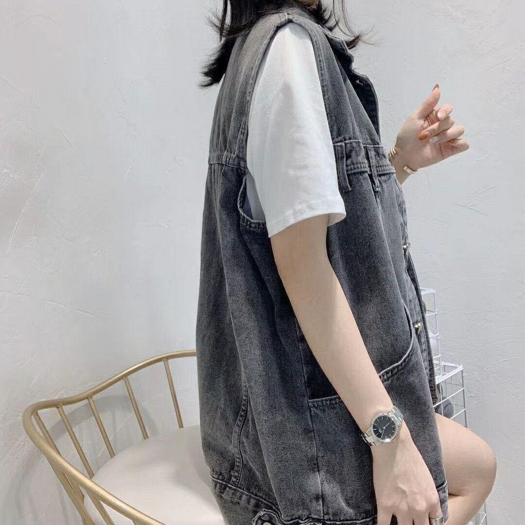 

2026 Spring/Autumn Women s Loose Korean Denim Vest Small