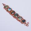 Labradorite Gemstone Copper Birthday Electroformed Statement Wife Gift Bracelet V-77