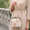 Flower Embroidery Banquet Bag Metal Buckle Ladies Clutch Bag Portable Hanfu Handbag  Wedding
