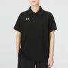 Under Armour SS22 Embossed Logo Sports Knit Polo Men Tops Black 22500515-001