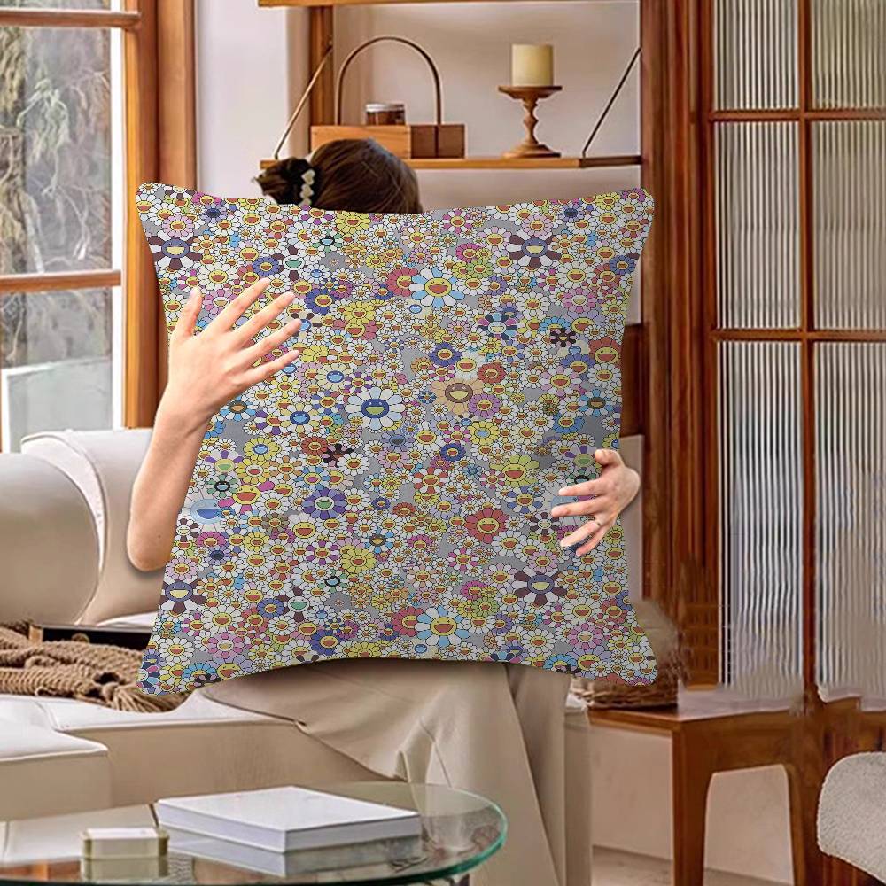 Cuscino Decorativo Felice Raccolto Autunnale Decorazione Festiva Copricuscino Design Fiore T-Takashi Foglia d'Acero M-Murakami