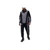 Jordan Colorblock Logo Embroidery Zip-Up Stand Collar Jacket Men Outerwear Grey Black DQ8034-014